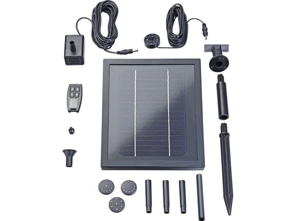 Pontec 43324 PondoSolar 250 solcellepumpe kontroll med belysning, med batterilager