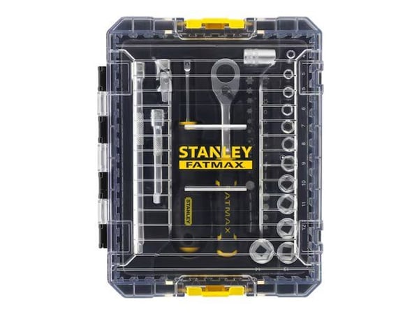 STANLEY FatMax PRO-STACK - Screwdriver handle, screwdriver bit, ratchet and socket set - 48 deler - inn PRO-STACK case