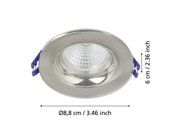 EGLO SALABATE innbyggingssett Ø88 3x450LM 4000K dimbar IP44 BS