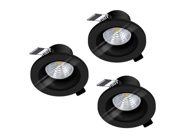 EGLO SALABATE INNFELT SETT Ø88 3X450LM 4000K DIMMER IP44 SVART