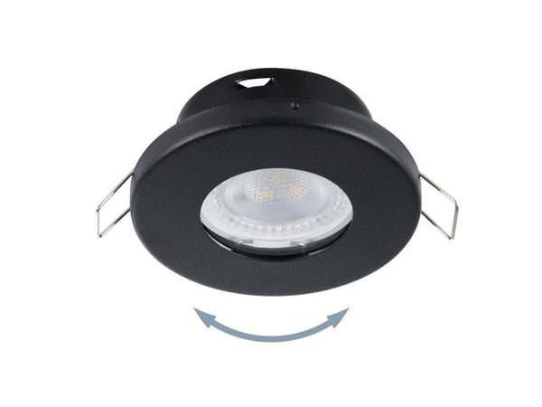 EGLO MAZUBY 1 innbygg. sett Ø85 4×500LM 3000K dimbar IP44 sort