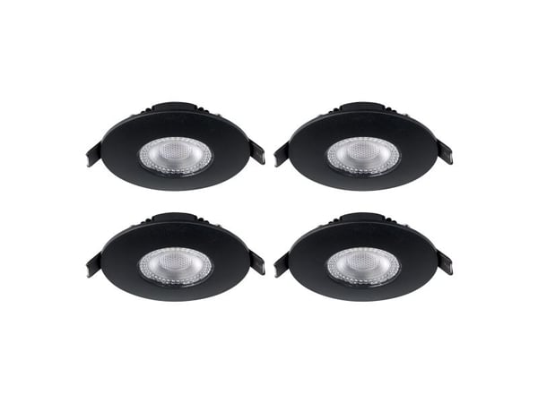EGLO MAZUBY innfelt sett Ø88 4x500 lm 3000K IP65 sort