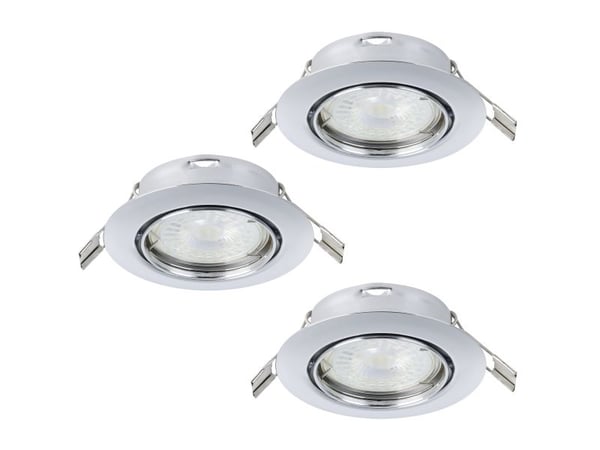 EGLO MAZUBY INDBYG. sett kip Ø87 GU10 3x345 lm krom