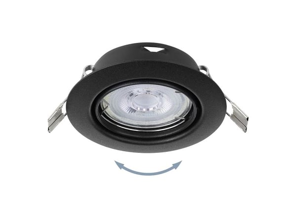 EGLO MAZUBY innbyggingssats tilt Ø87 GU10 3x345LM sort