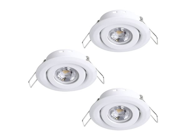 EGLO SALICETO MINI-PUCK innbyggingssett vippe Ø77 3x350lm 3000K hvit