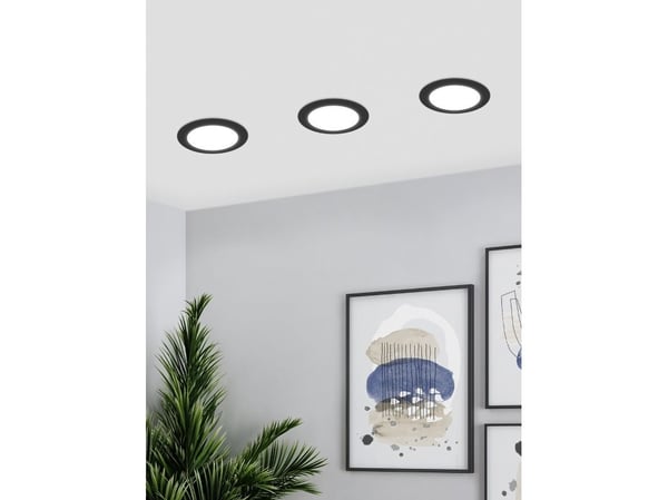 EGLO ABIUL INNFELT SETT Ø86 CCT 3X300LM DIMMER IP44 SVART