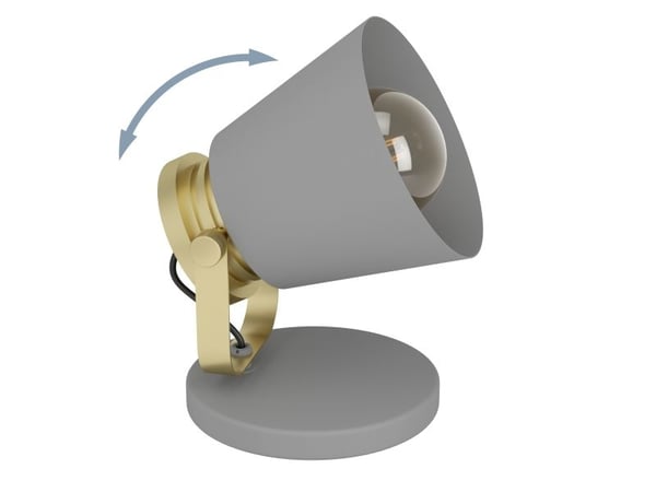 EGLO TWICKEN bordlampa E27 grå/guld