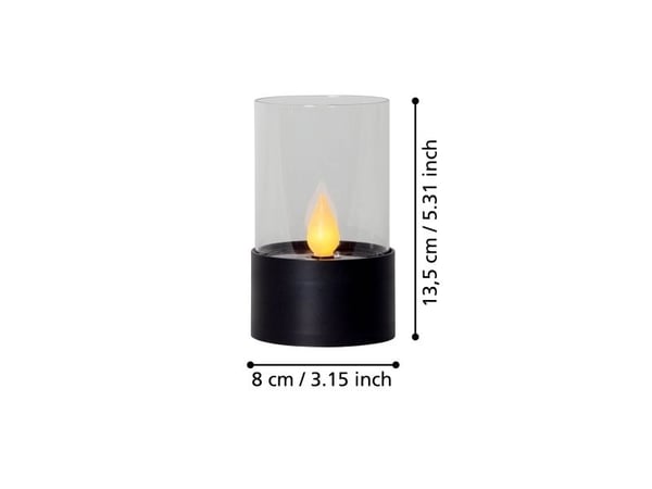 EGLO SOLAR MALJAKKO H140 MUSTA/SELKEÄ