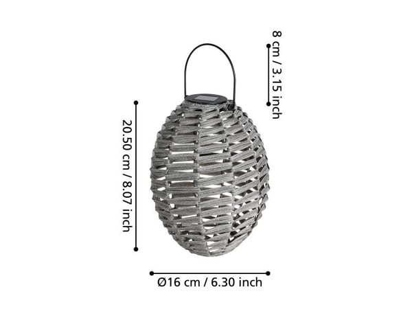 EGLO solcellebordlampe 200MA H205 natur