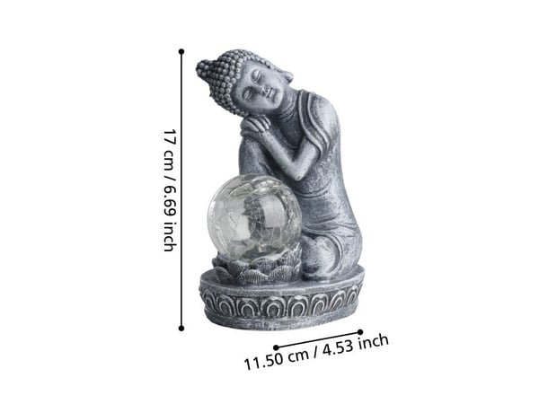 EGLO 48932, Figur, Grå, Glass, Plast, IP44, 1 ampuller, LED