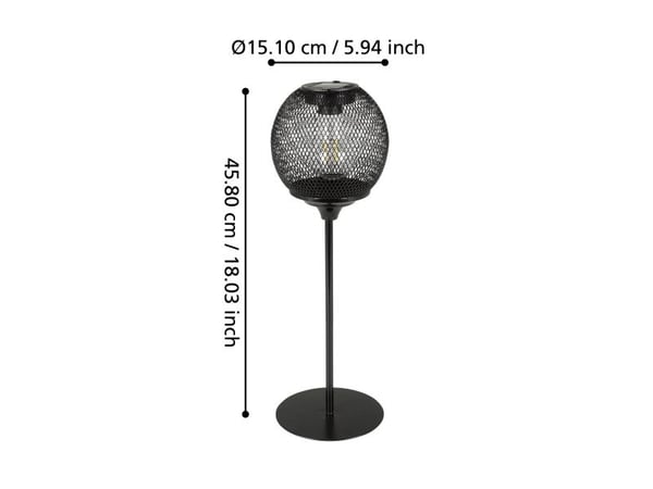 EGLO SOLCELLE golvlampa i svart