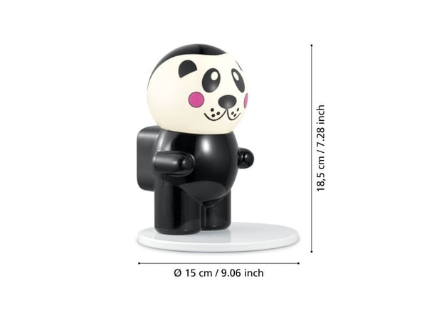 EGLO Fu pan, Sort, Hvit, Plast, Stål, Barnerom, II, G4, 2700 K
