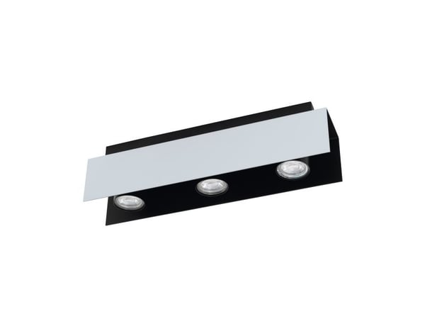 EGLO 97396, 3 ampuller, LED, GU10, 15000 K, 400 lm, Aluminium, Sort, Hvit