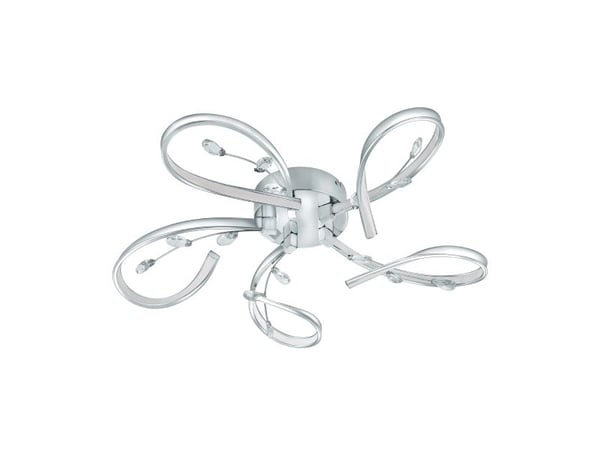 EGLO 97487, 5 ampuller, 3000 K, 4000 lm, Kromfarget, Hvit