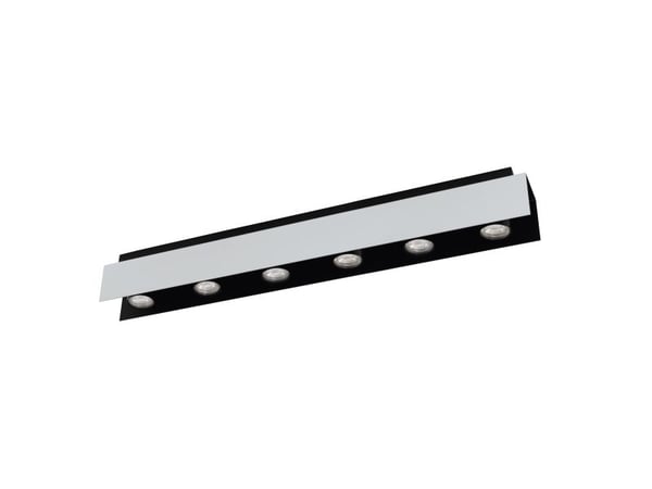 EGLO 97964, 6 ampuller, GU10, 2400 lm, Aluminium, Sort