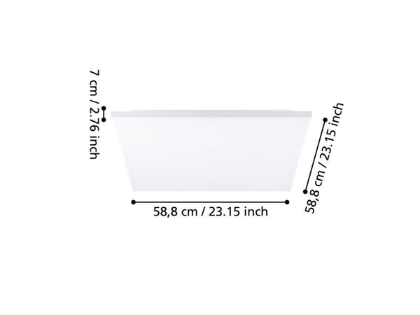 EGLO Turcona-B, LED, 3000 K, 4350 lm, IP20, Hvit