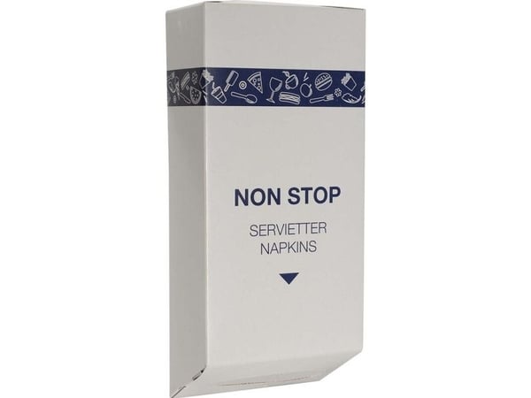 Servietdispenser Non-Stop disp. Foodline, 1 lag, hvid 85mmx210mm, kasse a 12 pakker Servietdispenser Non-Stop disp. Foodline, 1 lag, hvid 85mmx210mm, kasse a 12 pakker