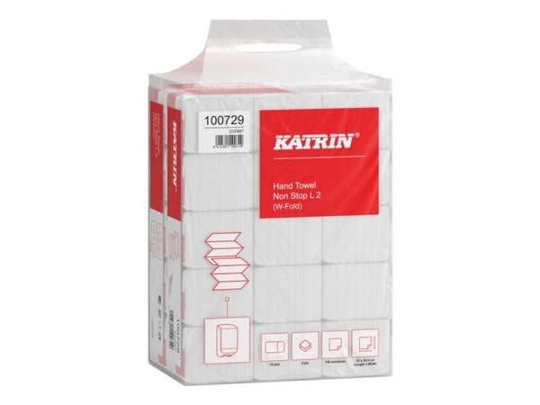 Papirhåndklæder ark, Katrin, Classic hvid 203mmx320mm, karton a 2250 stk