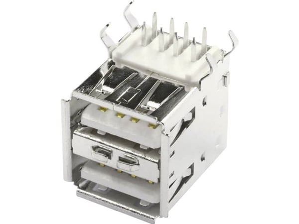 econ connect USBBU2A, USB 2.0, Hvit, Messing, Bronse, 750 V, 30 mO, 50 V