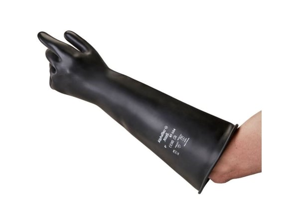 Handske Emperor 43 cm Str M Latex Sort,12 par/pk