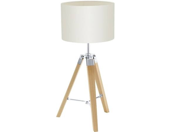 EGLO LANTADA, Beige, Soverom, Stue, Kontor, Stoff, Stål, Tre, IP20, II, E27