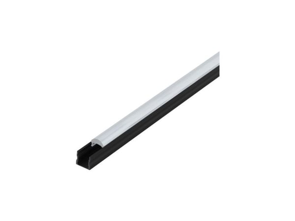 EGLO Surface Profile 3, Profil, Tak/Vegg, Sort, Gjennomsiktig, Aluminium, 2000 mm, 17 mm