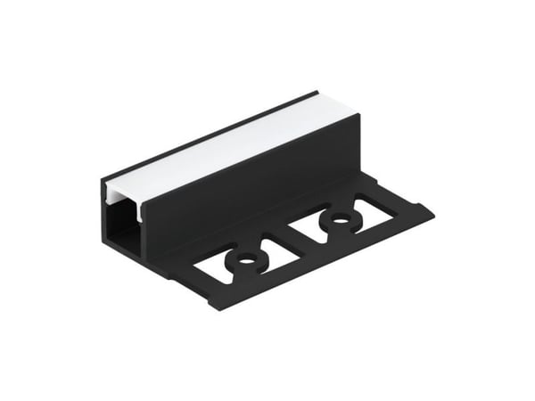 EGLO Recessed Profile 4, Modulær profil, Sort, Hvit, Aluminium, Plast, 410 g, 2000 mm, 13 mm