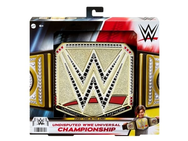 WWE Undisputed Universal Championship Role Play Title, 6 år, Svart, Gull, Plast
