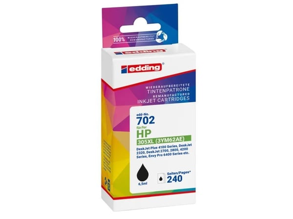 Edding EDD-702, Musta, 6,5 ml, 1 kpl, 240 sivua, Kertapakkaus