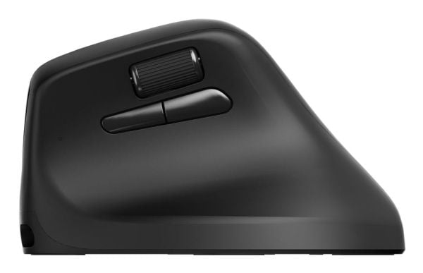 Keychron M5 - Vertikal mus - ergonomisk - optisk - 7 knapper - trådløs, kablet - 2.4 GHz, Bluetooth 5.3, USB-C - svart