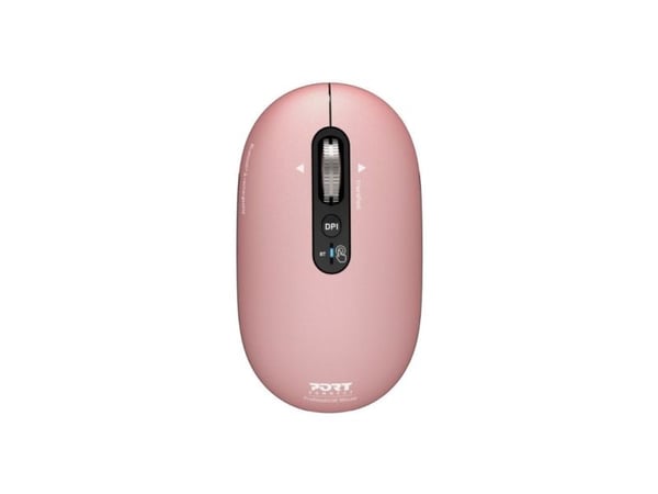 PORT Connect PURE COLOR - Mus - ladbar - høyre- og venstrehåndet - optisk - 5 knapper - trådløs - Bluetooth - kobberrose