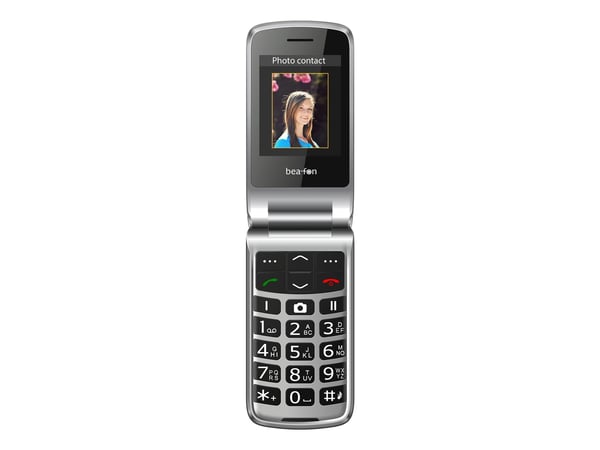 Beafon SL605 LTE, Simpukka, Yksittäinen SIM, 6,1 cm (2.4"), 1,3 MP, 1050 mAh, musta