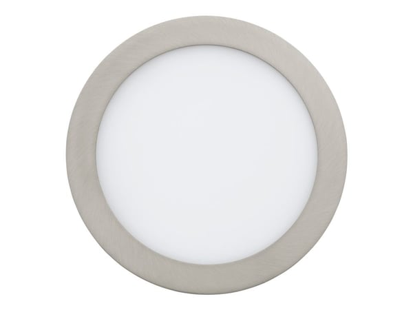 Eglo Fueva 1 - Försänkt lampa - LED - 16.5 W (motsvarande 109 W) - klass A+ - varmt vitt ljus - 3000 K - rund - vit, satinnickel