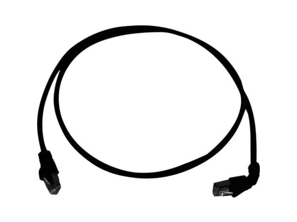 Telegärtner Cat.7 MP8 FS 600 LSZH 0.5m; 1x90-degrees, 0,5 m, Sort