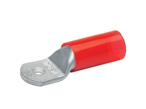 Klauke 602R6, Rörformig ringkabelsko, Plåtburk, Rak, Röd, Silver, Polyamid (PA), 10 mm ²