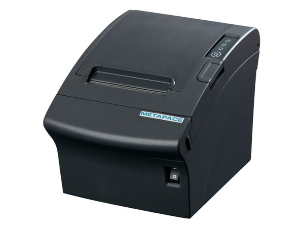 Metapace T-3III, kutter, USB, sett (USB), svart kvitteringsskriver, direkte termisk, oppløsning: 7 punkter/mm (180 dpi), mediebredde (maks.): 80 mm...
