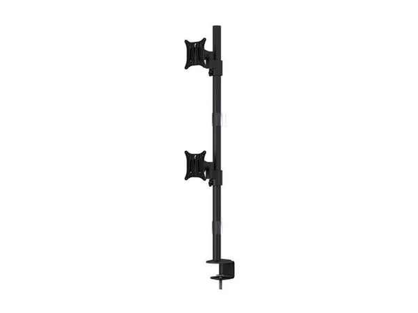 Multibrackets M VESA Deskmount Officeline Dual Vertical - Monteringssett - for 2 LCD-skjermer - stål - svart - skjermstørrelse: 15"-30" - skrivebor...