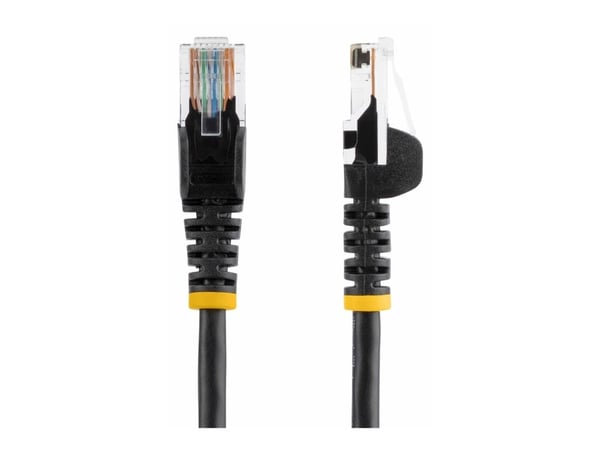 StarTech.com 1m musta Cat5e / Cat 5 Snagless Patch Cable - Patchkabel - RJ-45 (han) til RJ-45 (han) - 1 m - UTP - CAT 5e - knastfri - lajiteltu