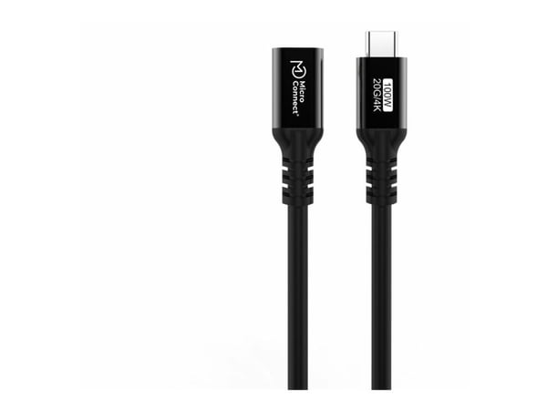 MicroConnect Premium - USB-kabel - USB-C (hann) rett til USB-C (hann) vinklet - USB 3.2 Gen 2x2 - 20 V - 5 A - 5 m - up to 20 Gbps data transfer ra...