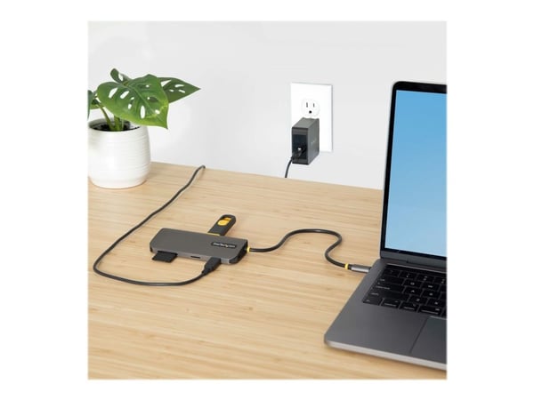 StarTech.com USB C moniporttisovitin, 4K 60Hz HDMI-video, 3 Pt 5Gbps USB-A-keskitin, 100W Power Delivery Pass-Through, GbE, SD/MicroSD, USB Type-C ...