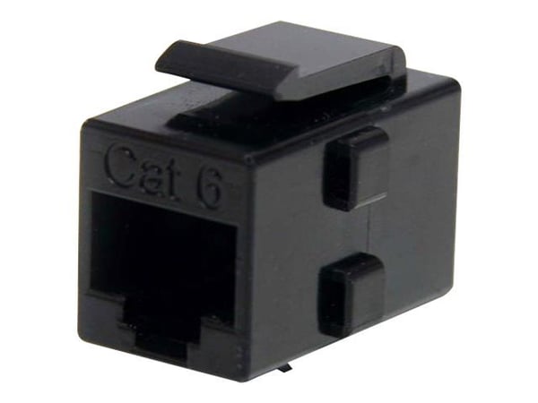Startech Cat 6 RJ45 Keystone Jack Network Coupler - F/F (C6KEYCOUPLER) - Nettverkkopler - RJ-45 (hunn) til RJ-45 (hunn) - CAT 6 - svart