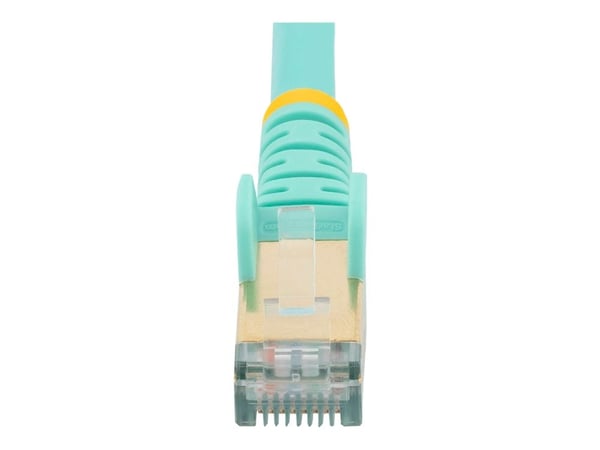 Startech 5m CAT6A Ethernet Cable, 10 Gigabit Shielded Snagless RJ45 100W PoE Patch Cord, CAT 6A 10GbE STP Network Cable w/Strain Relief, Aqua, UL C...