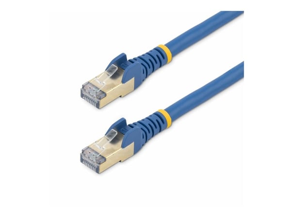 Startech 7.5m CAT6A Ethernet Cable, 10 Gigabit Shielded Snagless RJ45 100W PoE Patch Cord, CAT 6A 10GbE STP Network Cable w/Strain Relief, Blue, UL...