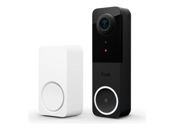 Philips Hue Secure - Doorbell Bundle - sats med dörrklocka - med kamera - kabelansluten - trådlös - ZigBee, Bluetooth, Wi-Fi - svart