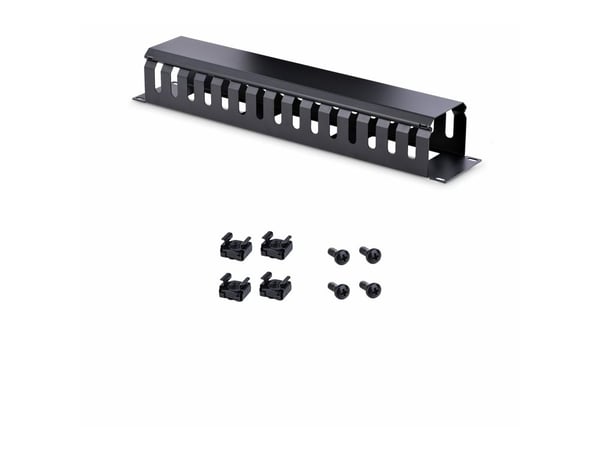 Startech Horizontal 2U Server Rack Cable Management Finger Duct w/ Cover - 19" Network Rack Wire Duct Raceway Panel - Slotted Wire Duct (CMDUCT2U) ...