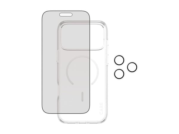 CARE by PanzerGlass - 3-i-1 Beskyttelse Personvernbunke - baksidedeksel for mobiltelefon - MagSafe-samsvar - polykarbonat, termoplast-polyuretan (T...