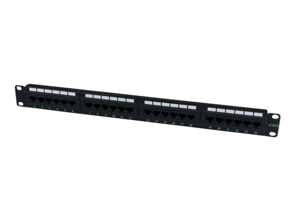 StarTech.com C6PANEL24, RJ-45, Telinekiinnitys, 1U, Musta, RoHS, CE, ETl, UL