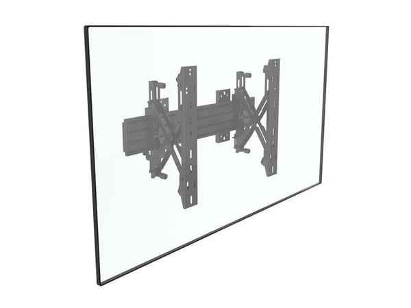 Multibrackets M Wallmount Pro MBW1U Micro-Adjustable - Fäste - för LCD-display - aluminium, stål - svart - skärmstorlek: 40"-65" - väggmonterbar