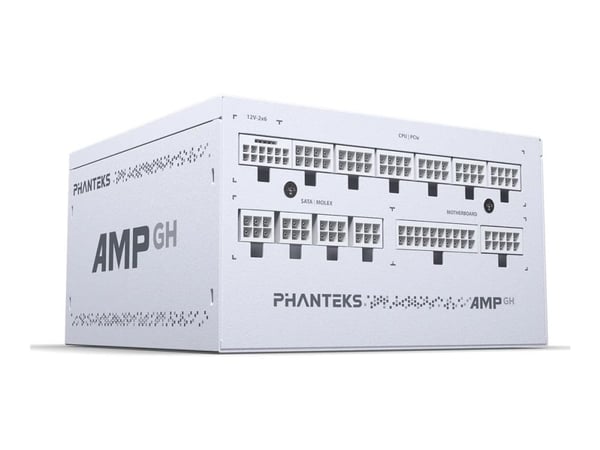 Phanteks AMP PH-P1200GH - Strømforsyning (intern) - helt modulær - ATX12V 3.1 - 80 PLUS Platinum - AC 100-240 V - 1200 watt - Europa - hvit Phanteks AMP PH-P1200GH - Strømforsyning (intern) - helt modulær - ATX12V 3.1 - 80 PLUS Platinum - AC 100-240 V - 1200 watt - Europa - hvit