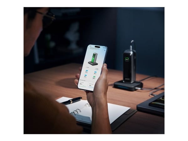 Anker Prime - Strømbank - 20000 mAh - 72.36 Wh - 220 watt - 5 A - Fast Charge - 3 utgangskontakter (2 x USB-C, USB) - svart